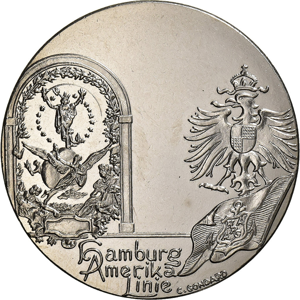 França, medalha, Les Grands Transatlantiques, Deutschland, Cobre-níquel, C.