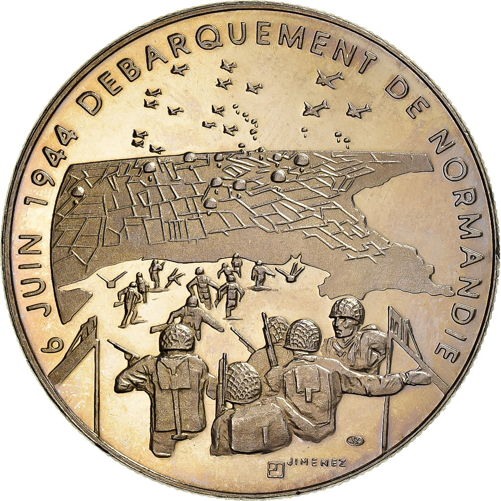França, medalha, 1939-1945, Débarquement de Normandie, Cobre-níquel, MS(63)