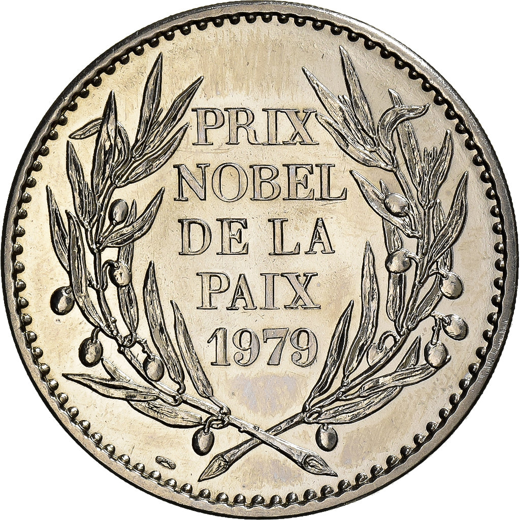 França, medalha, Mère Teresa, Prix Nobel de la Paix 1979, Cobre-níquel