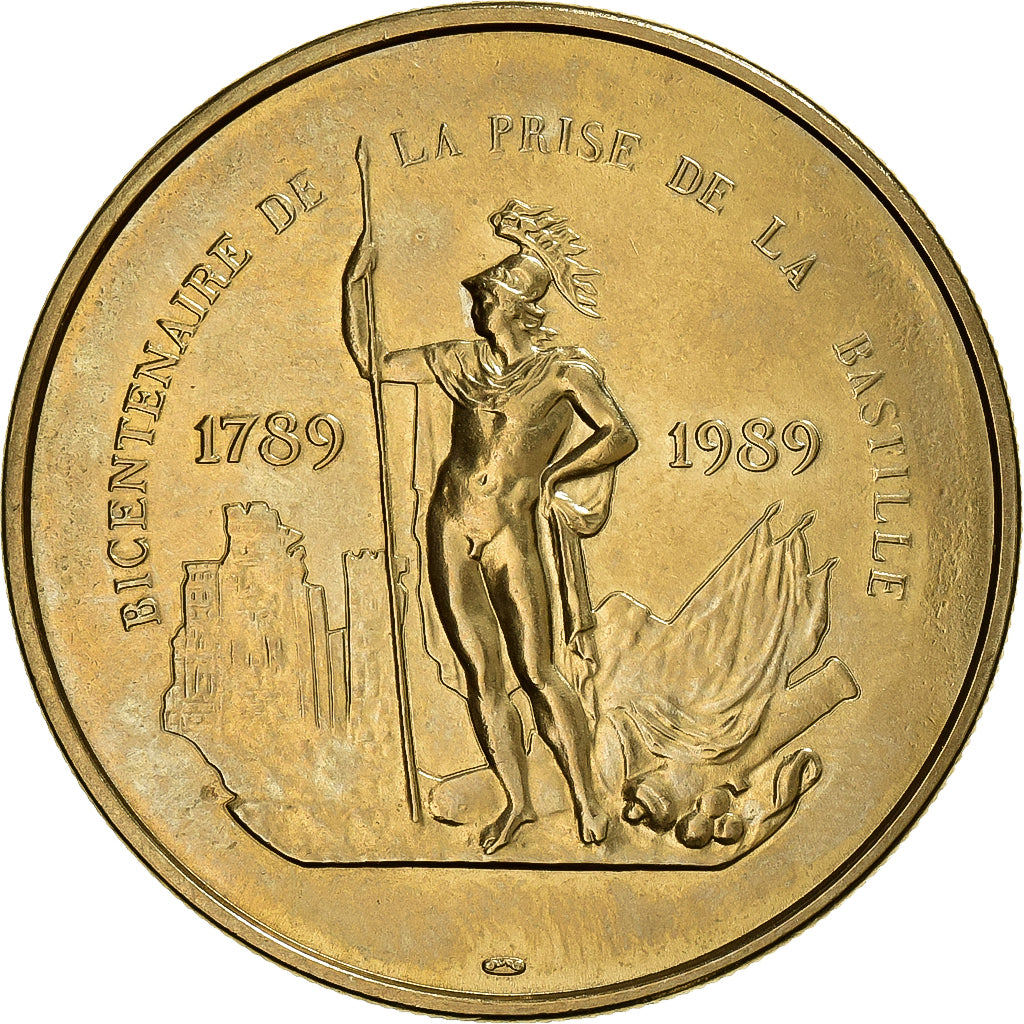 Frankreich, Medaille, Bicentenaire de la Prise de la Bastille, 1989, Bronze, UNZ