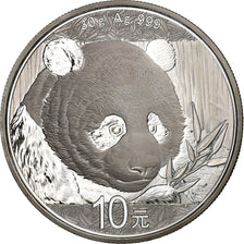 China, 10 Yüan, 1 oz, Panda, Bullion, 2018, Proof, Srebro, MS(64), KM:2410