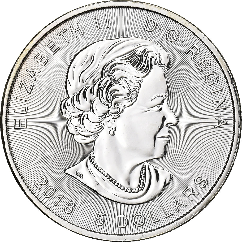 Canada, Elizabeth II, 5 Dollars, 2016, Ottawa, 1 Oz, Zilver, FDC
