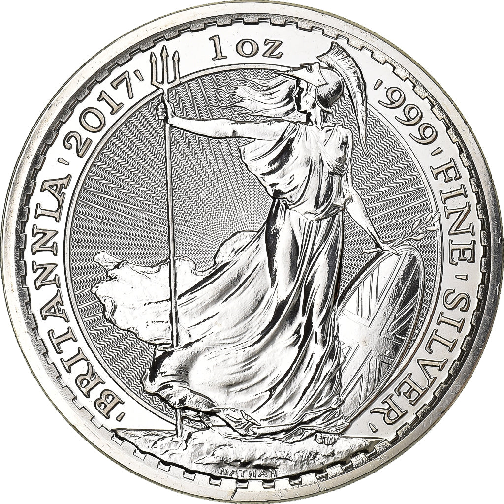 Gran Bretaña, 2 Pounds - 1 Oz, Britannia, 2017, Plata, FDC