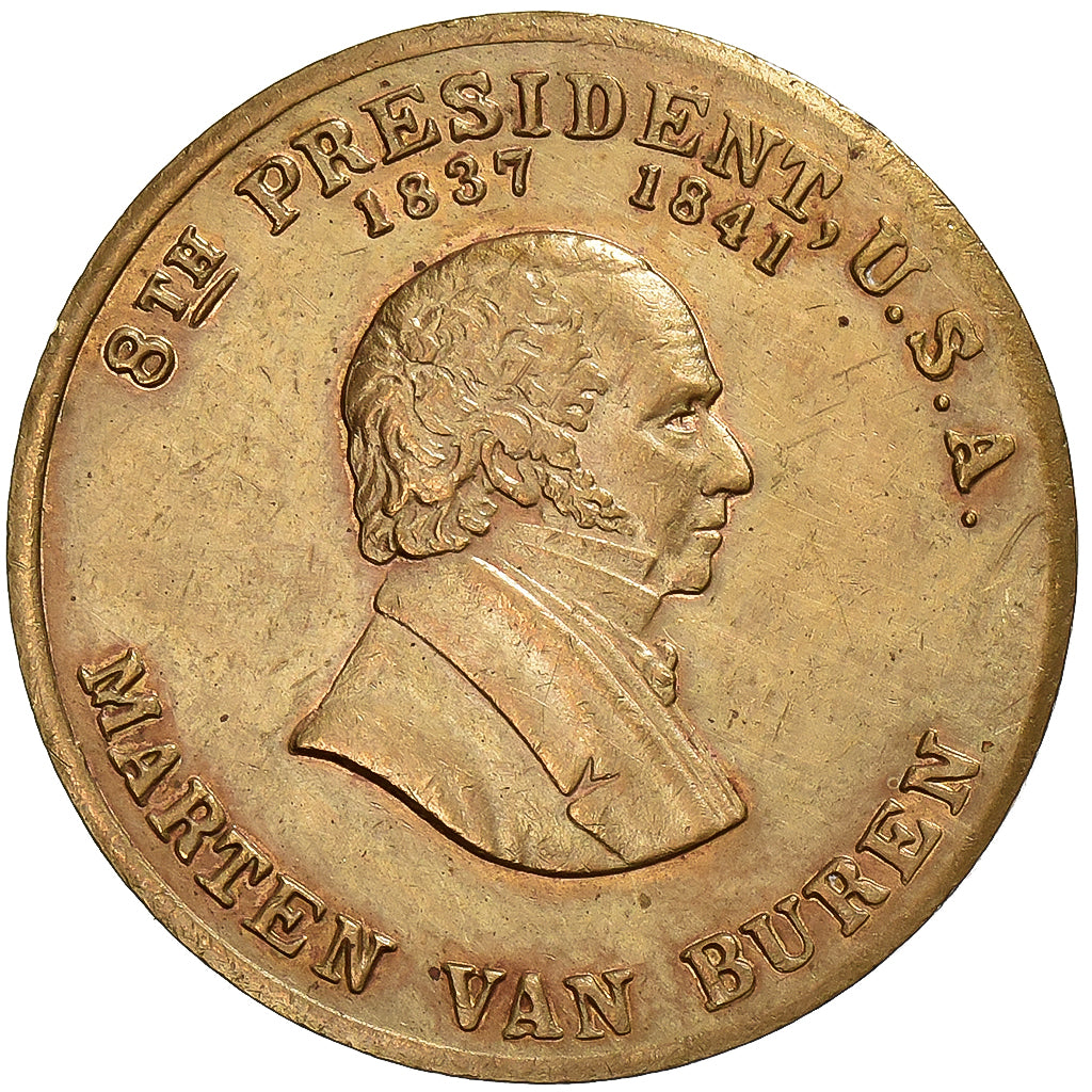 United States, Medal, Marten Van Buren, 8th President, 1841, Copper Plated