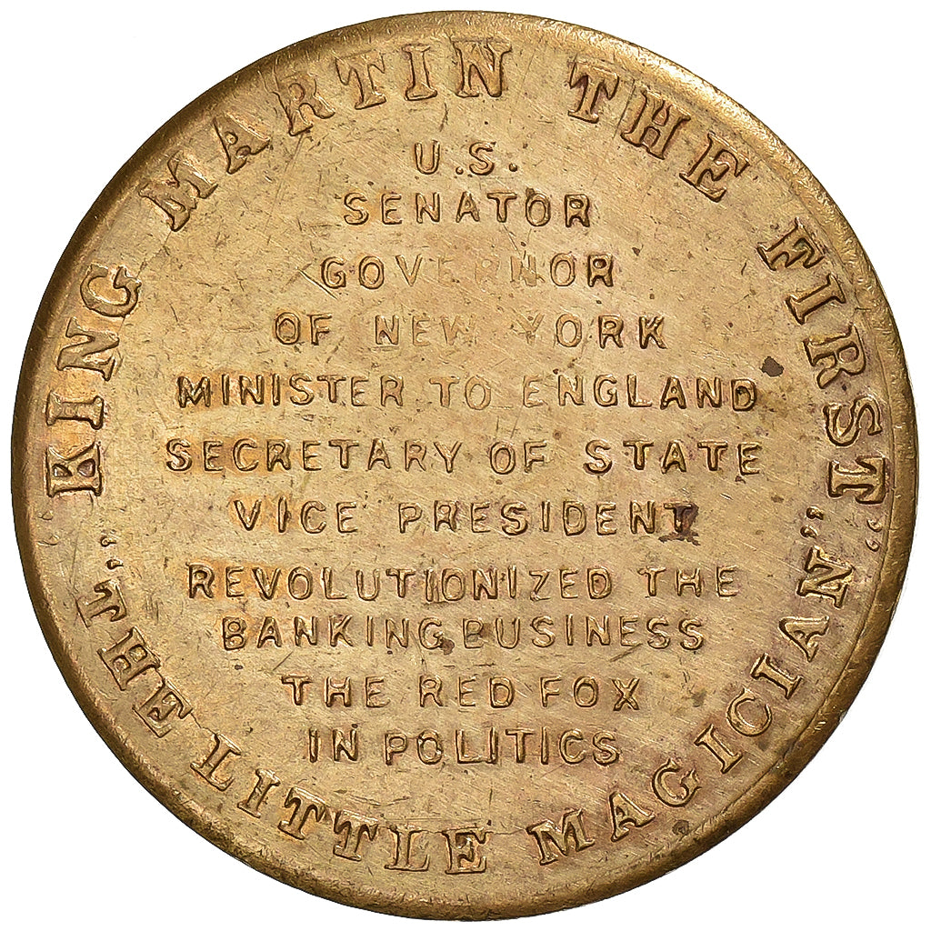 United States, Medal, Marten Van Buren, 8th President, 1841, Copper Plated