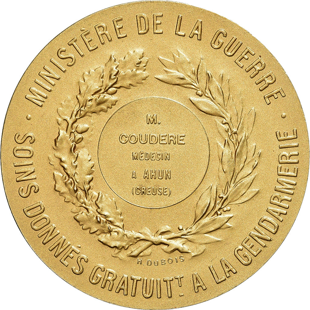 França, medalha, Ministère de la Guerre, Soins donnés à la Gendarmerie