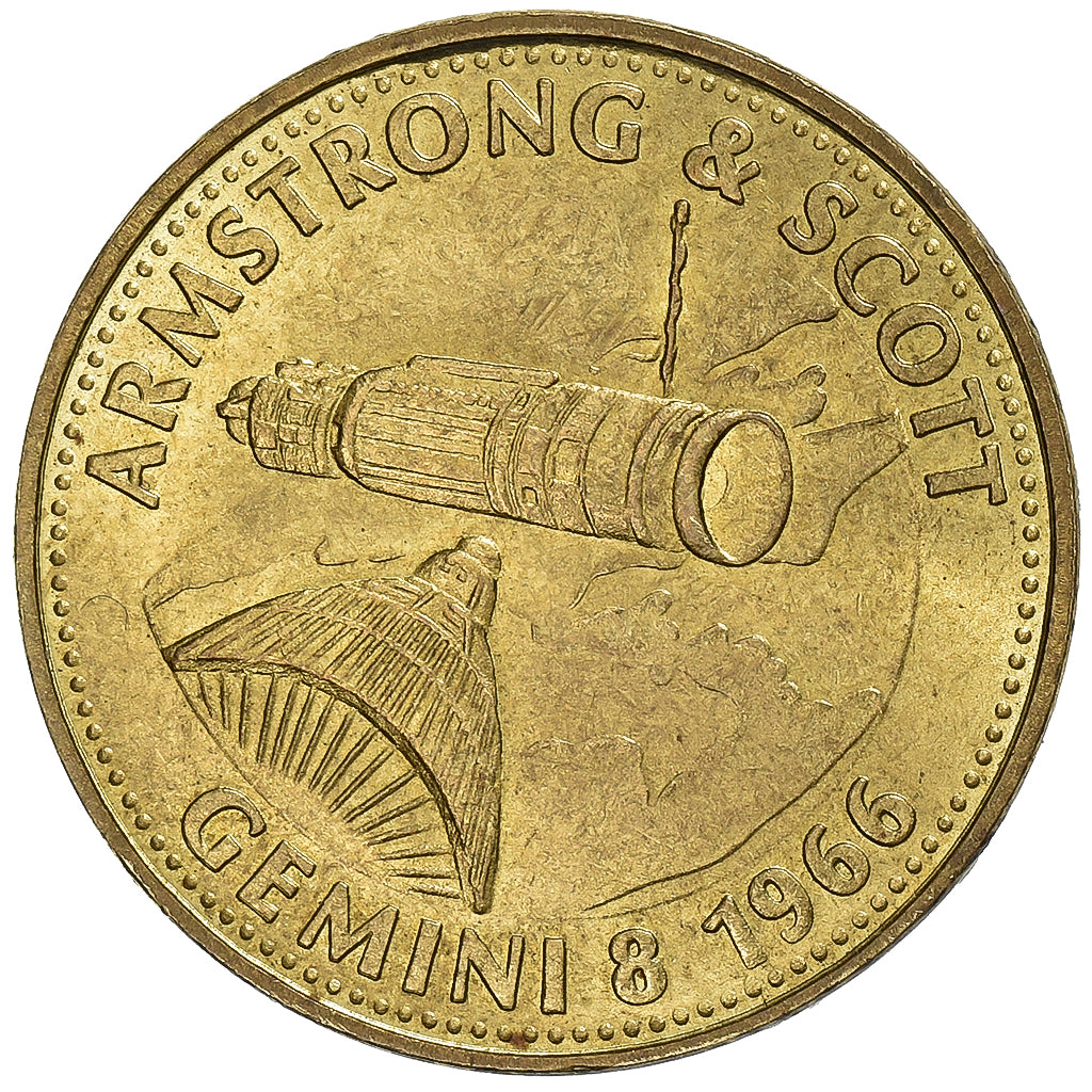 France, Token, Collection Shell, Amstrong et Scott, Gemini 8, Bronze-Aluminium