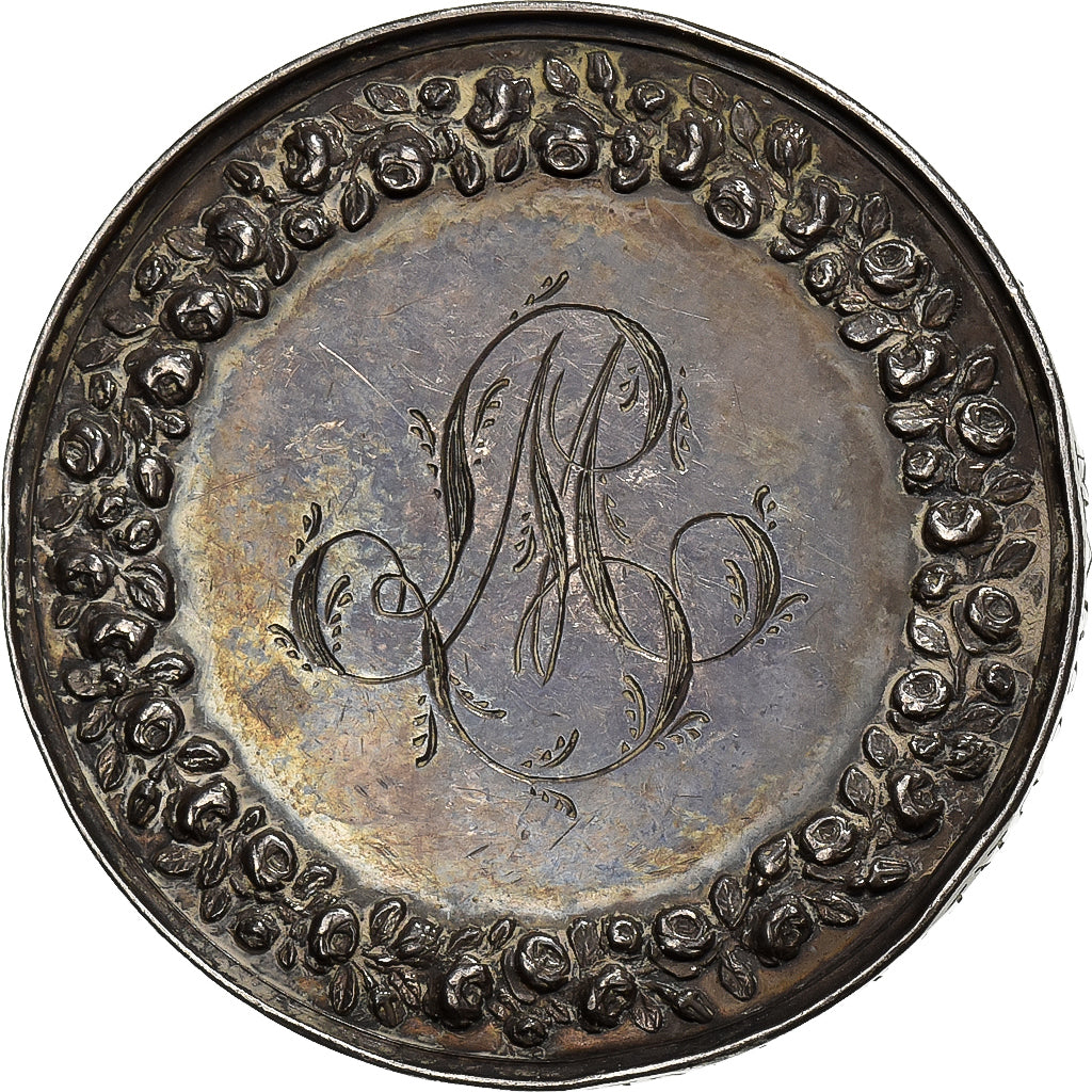 França, medalha, Mariage, La Religion les Unit, 1860, Prata, Depaulis