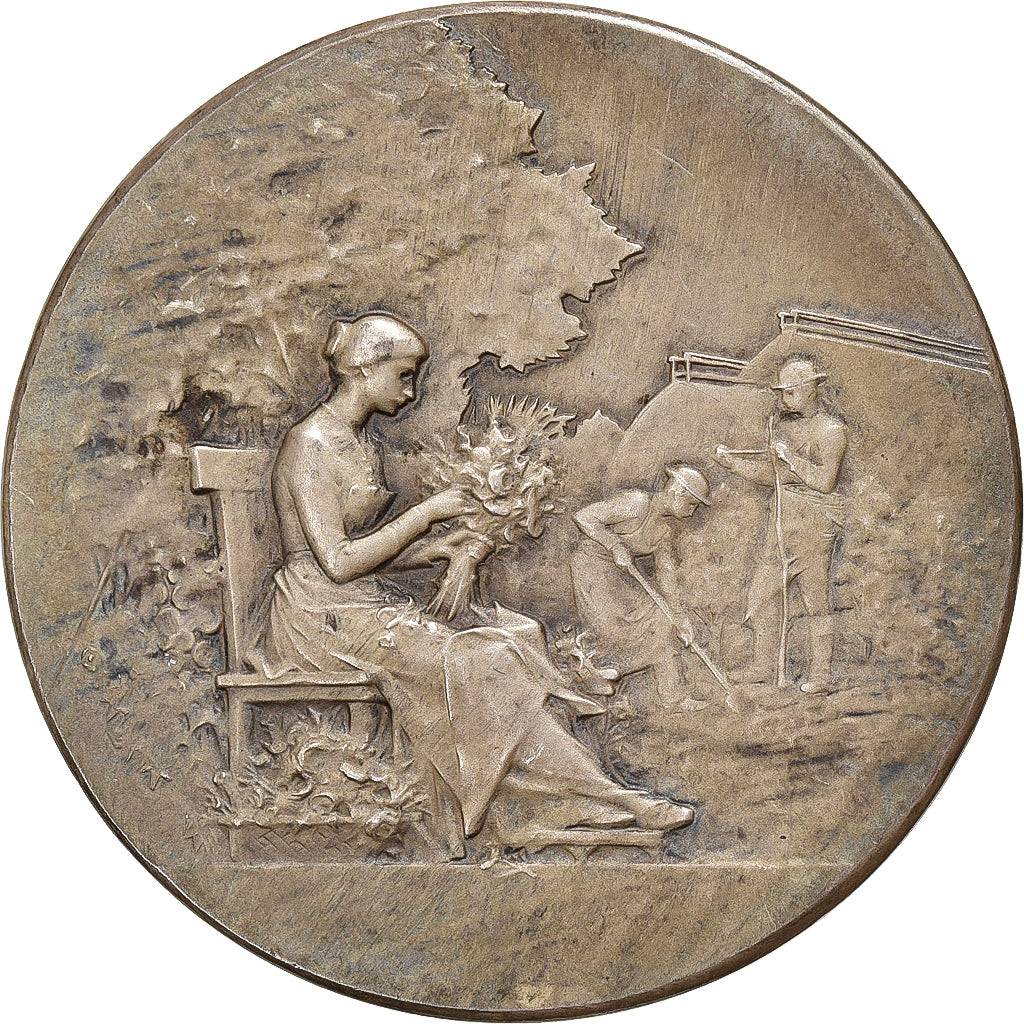 France, Medal, Exposition d'Horticulture de Chateauroux, 1909, Silver