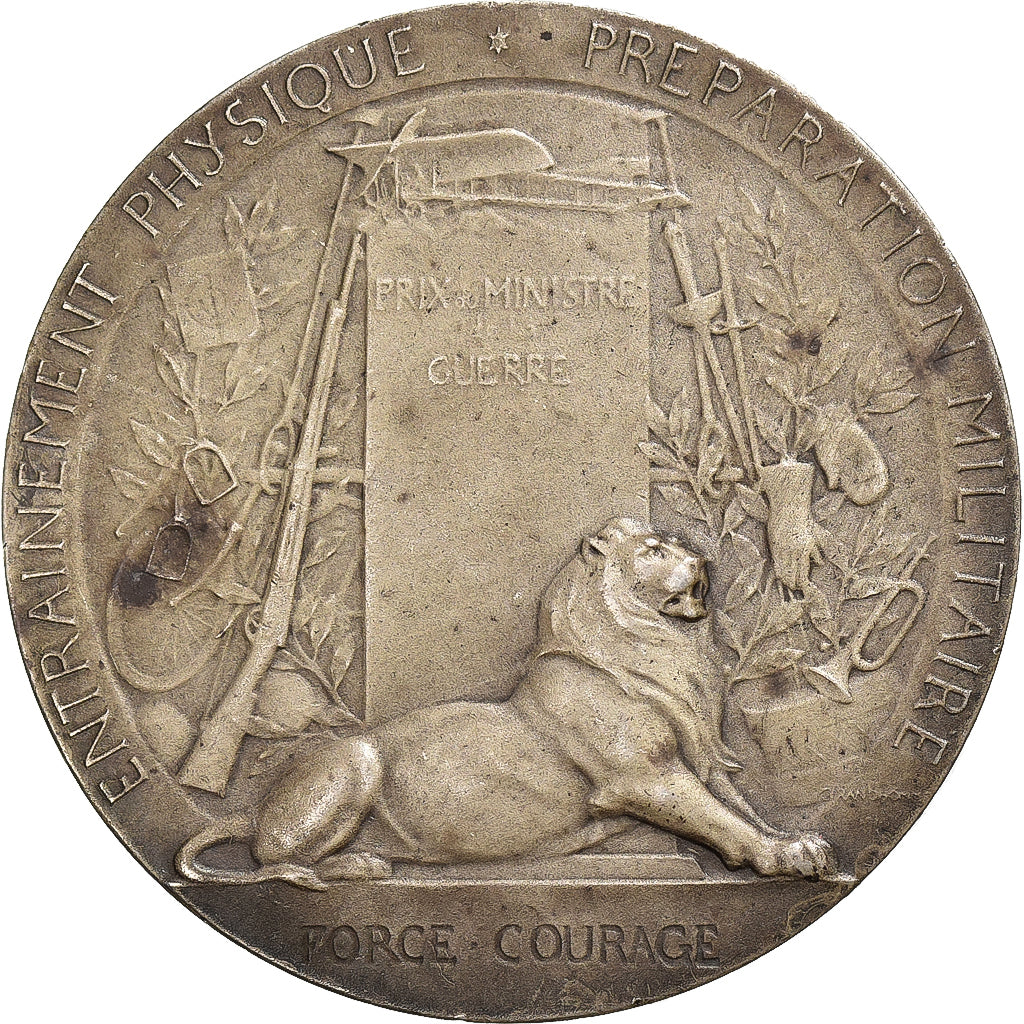 Francia, medalla, Préparation Militaire, Prix du Ministre de la Guerre, Plata