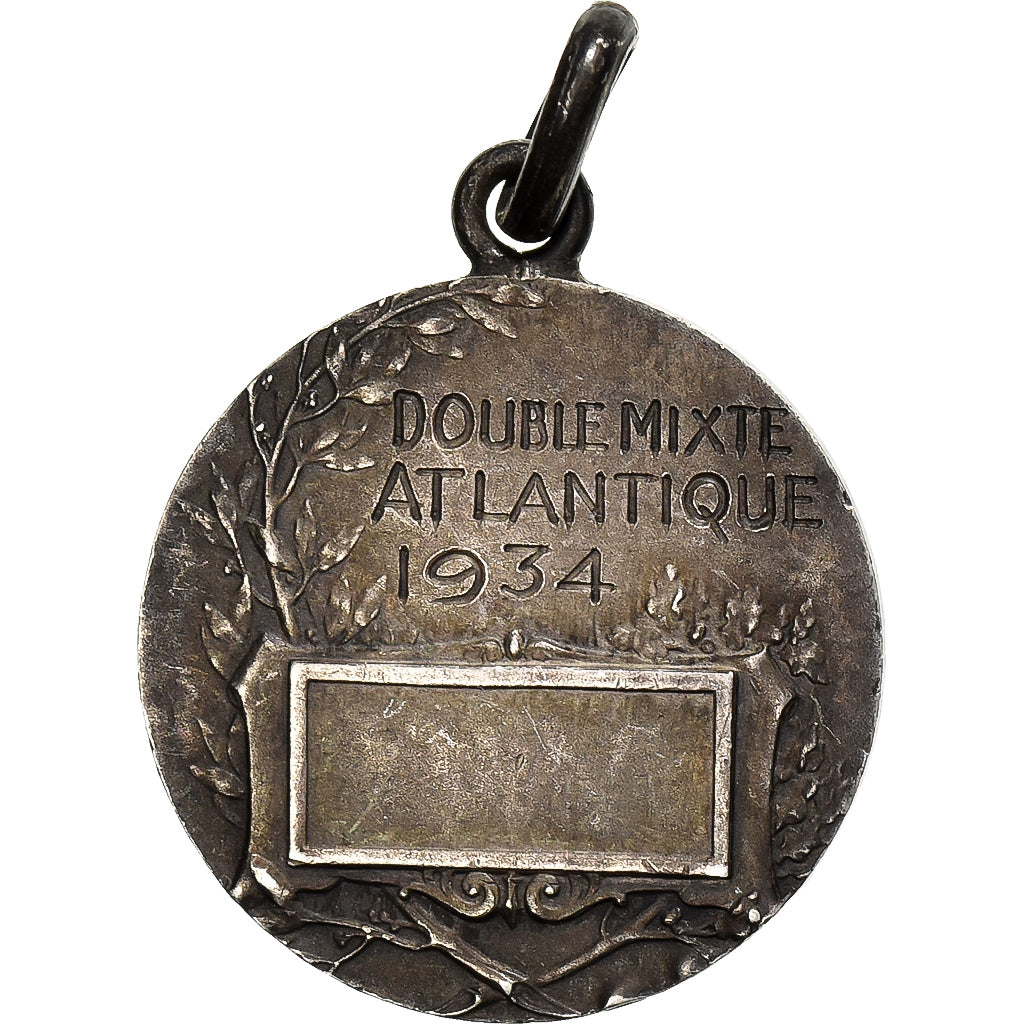 Frankrijk, Medaille, Tennis, Double Mixte Atlantique, 1934, Zilver, Charles, ZF