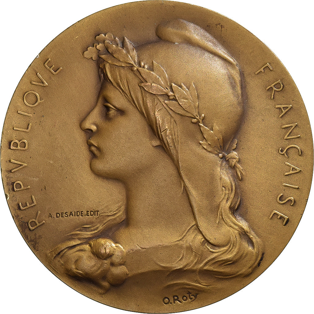 Francia, medalla, Caisse d'Epargne du Mans, 1928, Bronce, O.Roty, SC