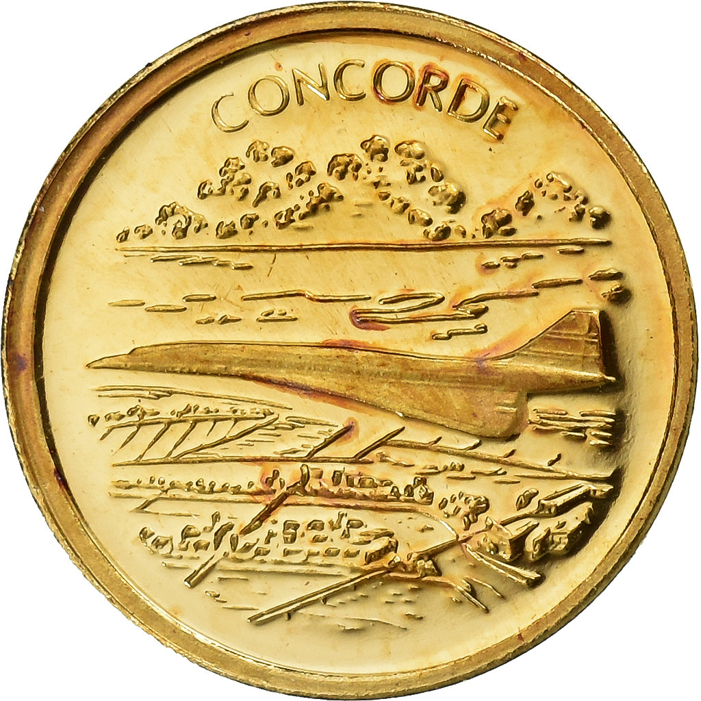 Francia, medaglia, Histoire de l'Aviation, Le Concorde, 2010, Oro, FDC