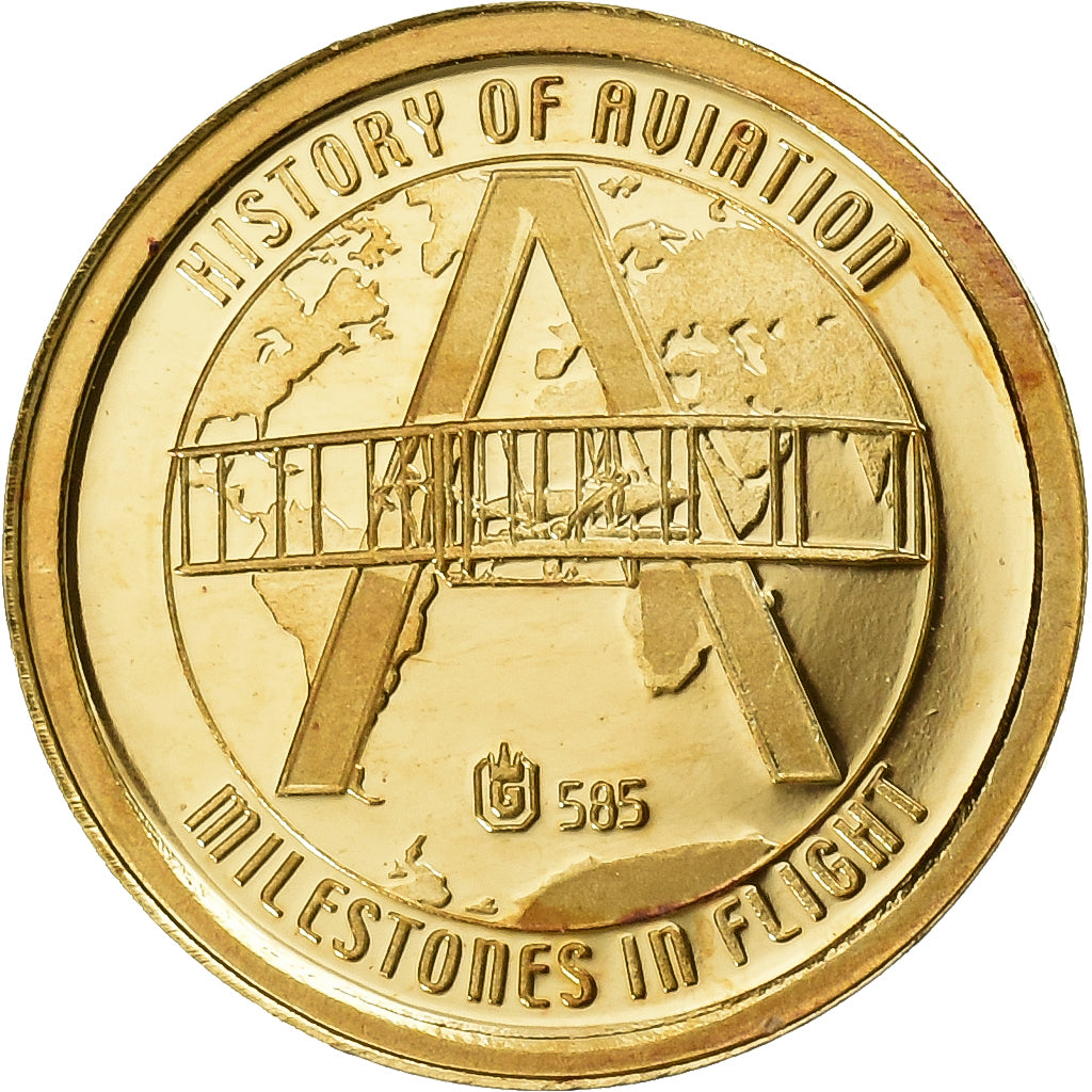 Francia, medaglia, Histoire de l'Aviation, Le Concorde, 2010, Oro, FDC