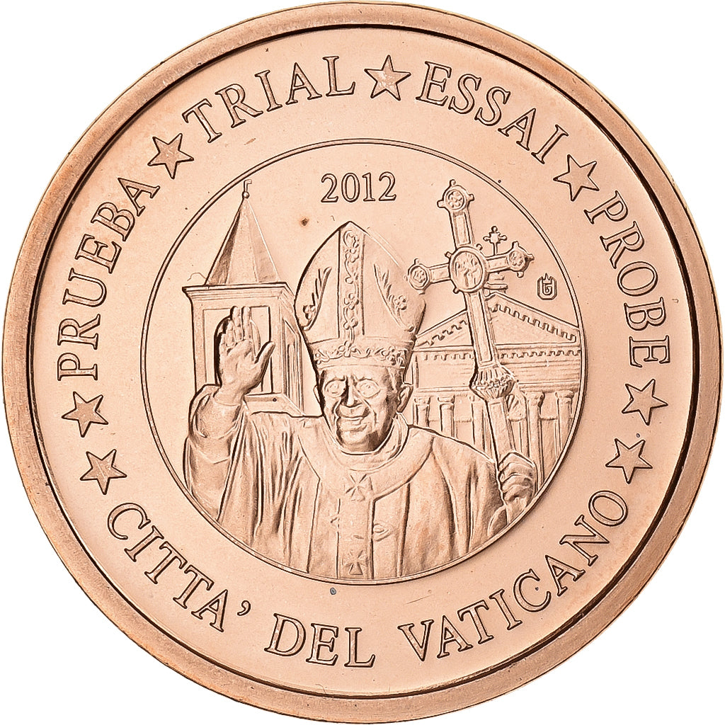 Vatican, Medal, 2 C, Essai-Trial Benoit XVI, 2012, Copper, MS(65-70)