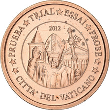 Vatican, Medal, 1 C, Essai-Trial Benoit XVI, 2012, Copper, MS(65-70)