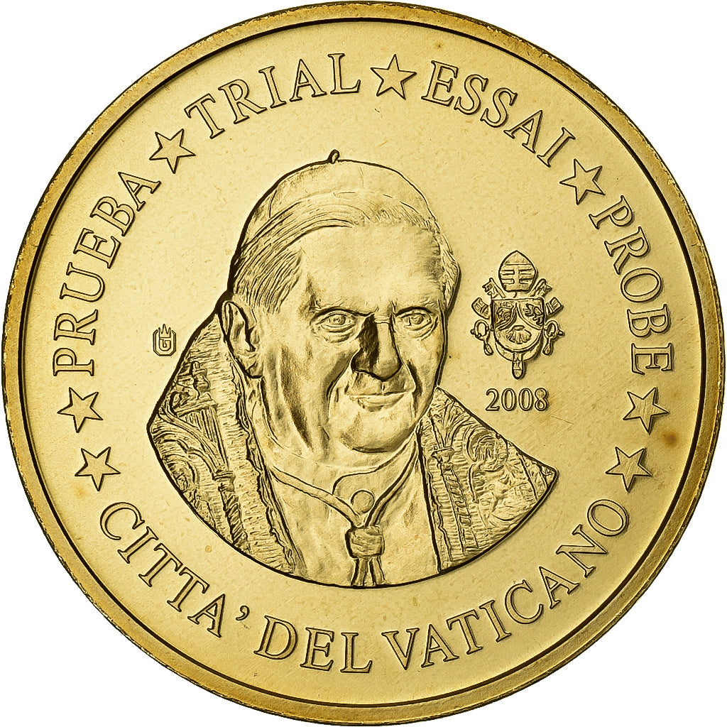 CIUDAD DEL VATICANO, medalla, 50 C, Essai-Trial Benoit XVI, 2008, Latón, SC