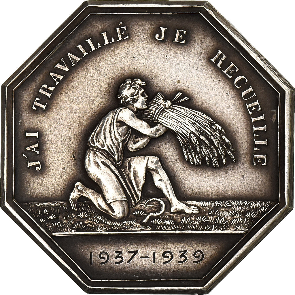 France, Jeton, Conseil Supérieur du Travail, 1939, Argent, SPL