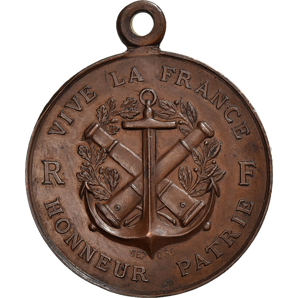 France, Médaille, Bénin, Général Dodds, Vainqueur d'Abomey, 1892, Cuivre