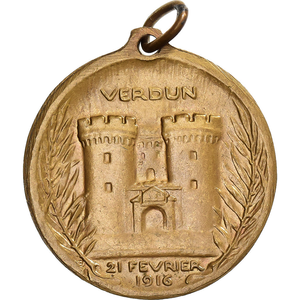 France, Verdun , On ne passe pas, WAR, Médaille, 1916, Excellent Quality