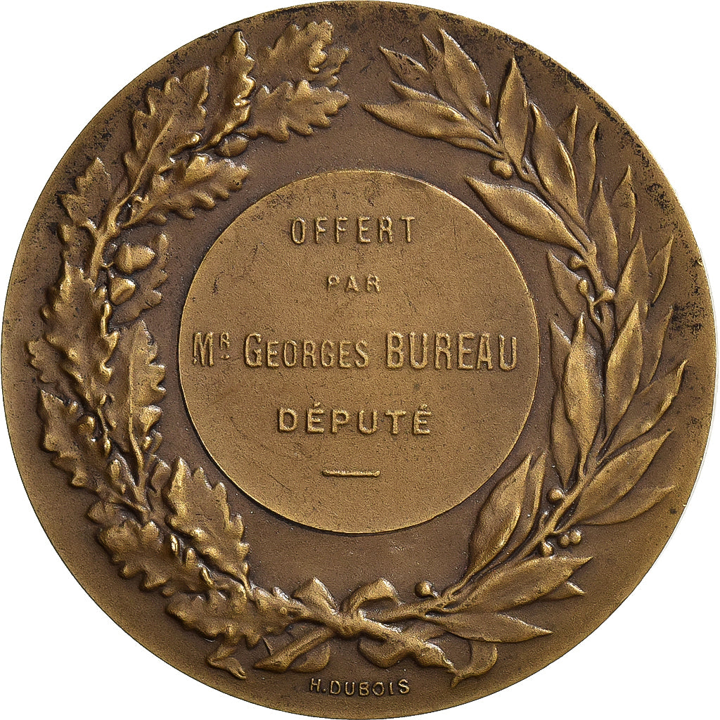Francia, medaglia, Offert par Georges Bureau, Député, n.d., Bronzo, SPL