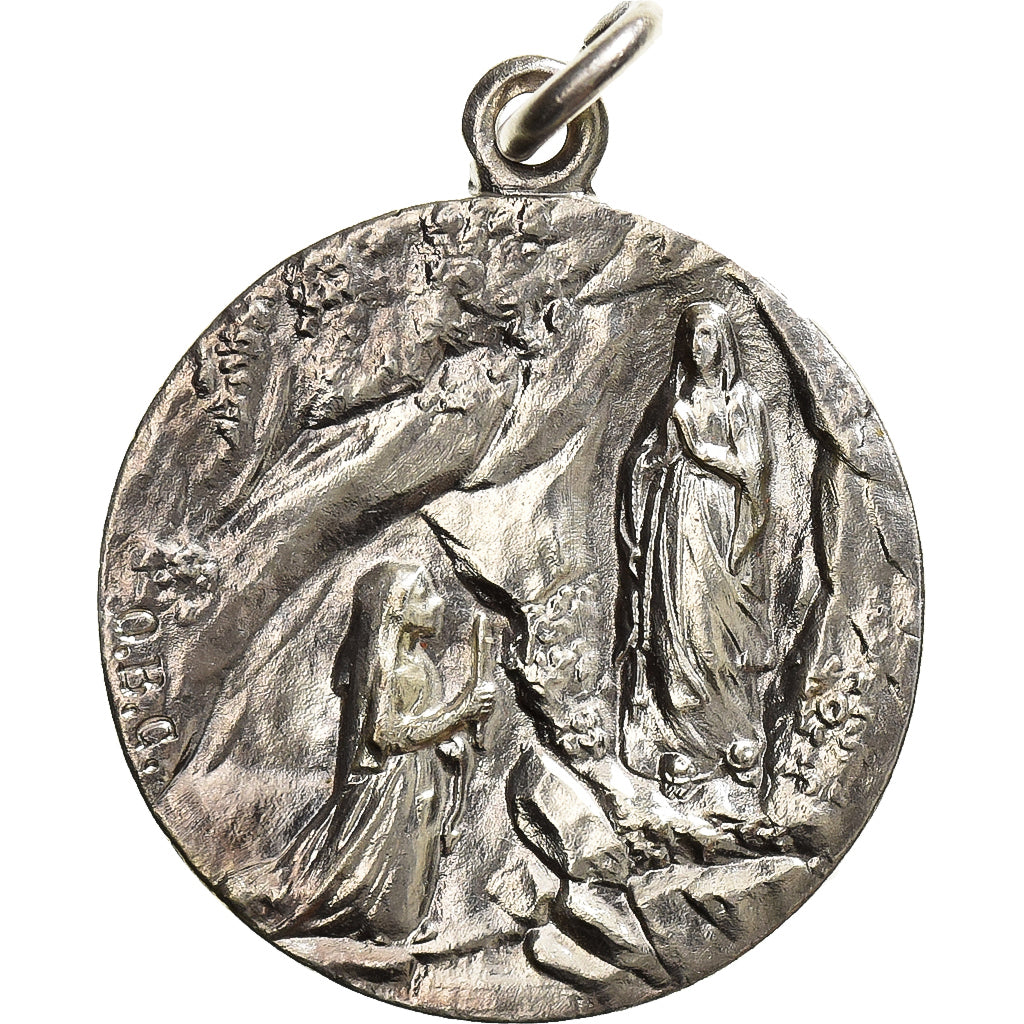 Francia, medaglia, Lourdes, Souvenir du Cinquantenaire des Apparitions, 1908