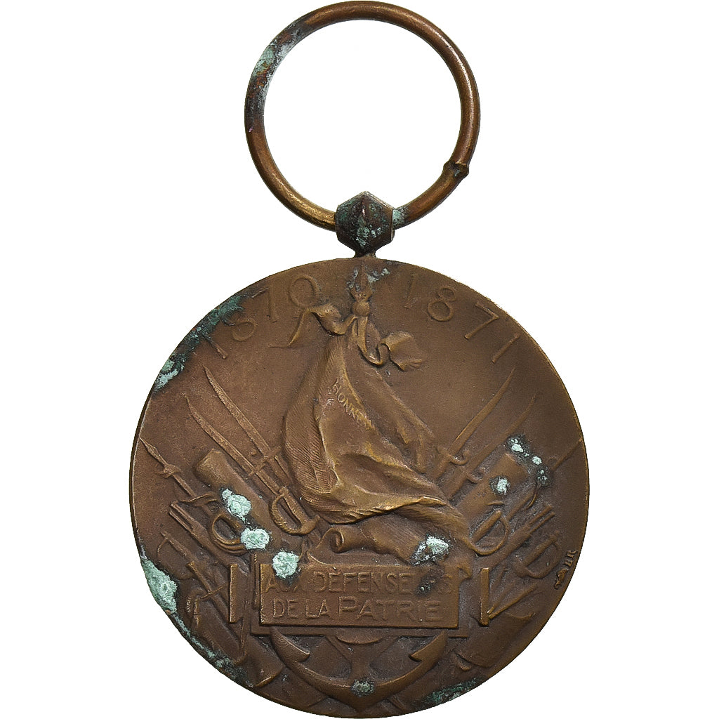 France, Aux Défenseurs de la Patrie, WAR, Médaille, 1870-1871, Good Quality