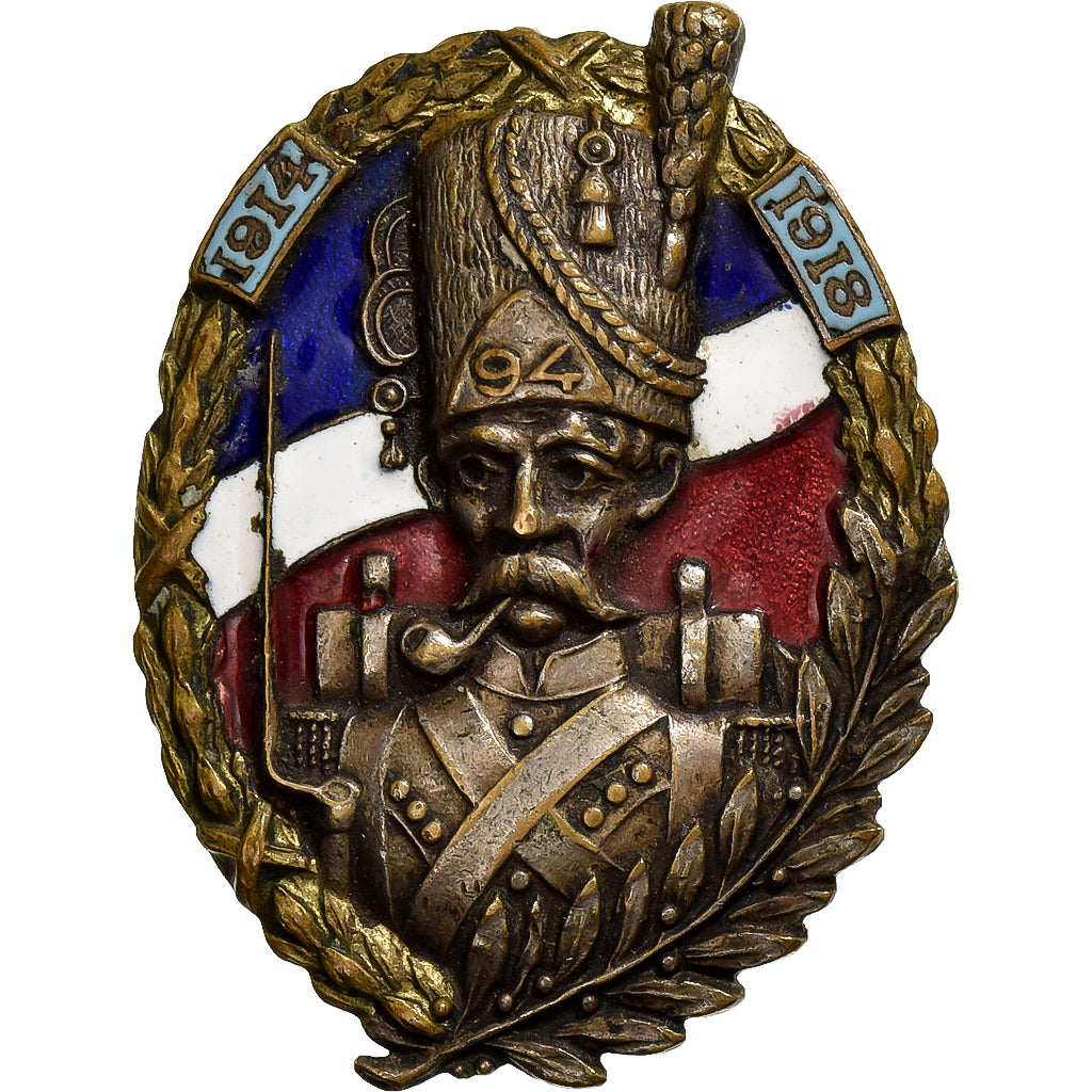 França, 94ème Régiment, WAR, Broche, 1914-1918, Qualidade Muito Boa, Métal