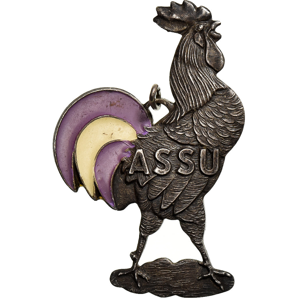 Francja, medal, A.S.S.U, Champion d'Académie, 1965, Silvered Metal, Marey