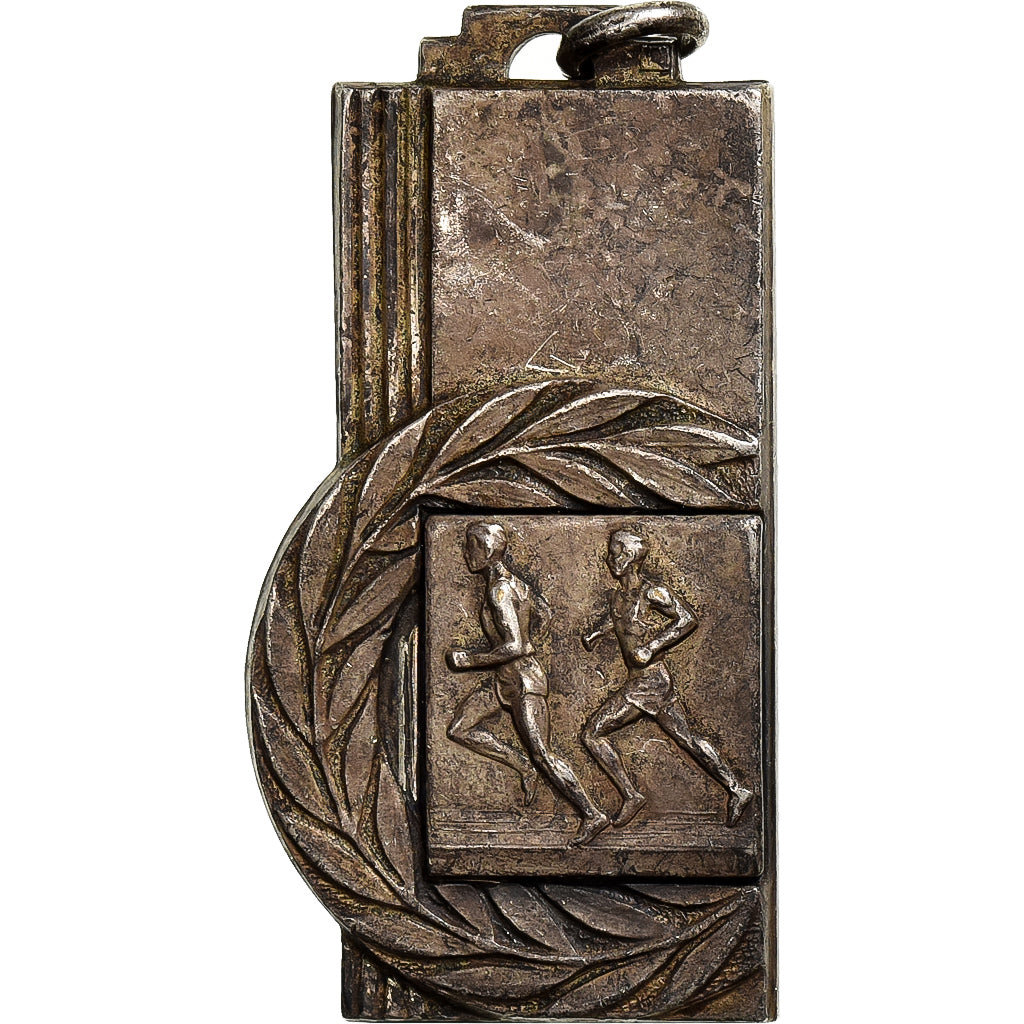 Francia, medaglia, USEP, Course à Pieds, Silvered Metal, BB