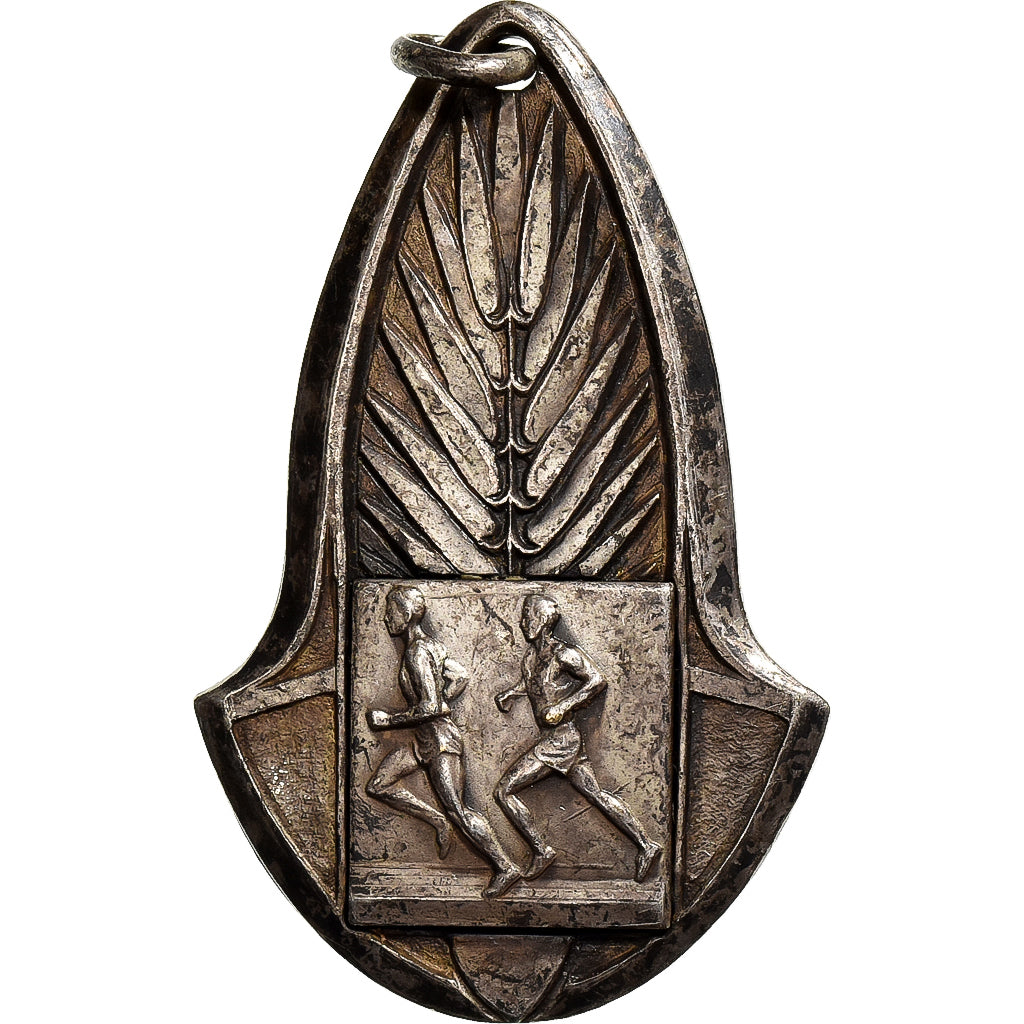 Francja, medal, USEP, Course à Pieds, Silvered Metal, EF(40-45)