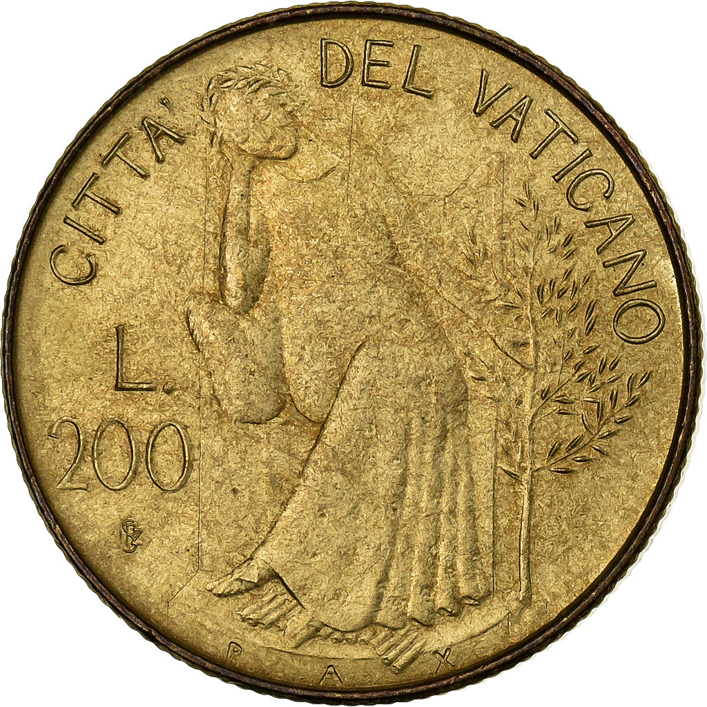 Vaticaanstad, John Paul II, 200 Lire, 1979 - Anno I, Rome, Aluminum-Bronze, PR