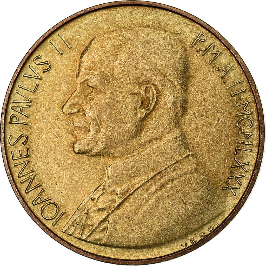 Coin, VATICAN CITY, John Paul II, 20 Lire, 1980, Roma, AU(55-58)