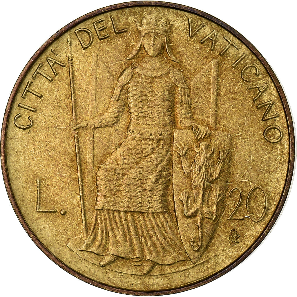 Coin, VATICAN CITY, John Paul II, 20 Lire, 1980, Roma, AU(55-58)