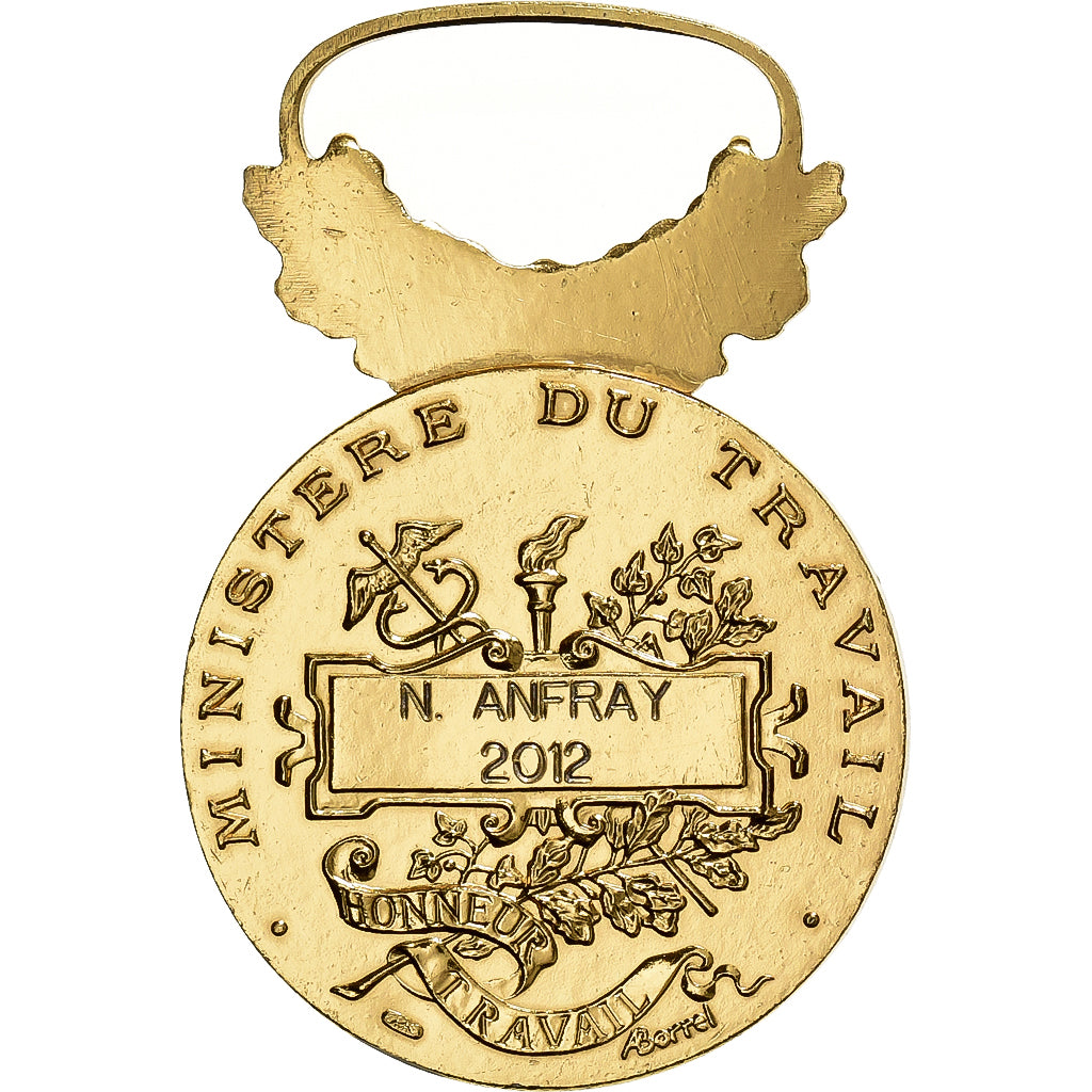 France, Médaille d'honneur du travail, Medal, 2012, Excellent Quality, Borrel