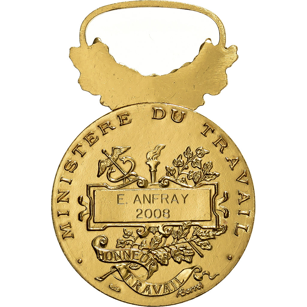 France, Médaille d'honneur du travail, Medal, 2008, Excellent Quality, Borrel
