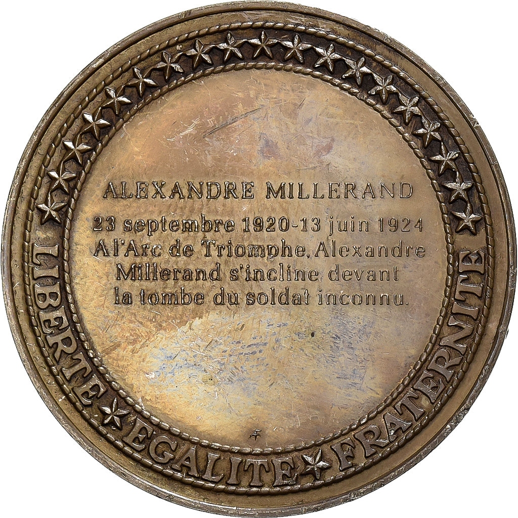 Francia, medaglia, Alexandre Millerand, Président de la République, Argento