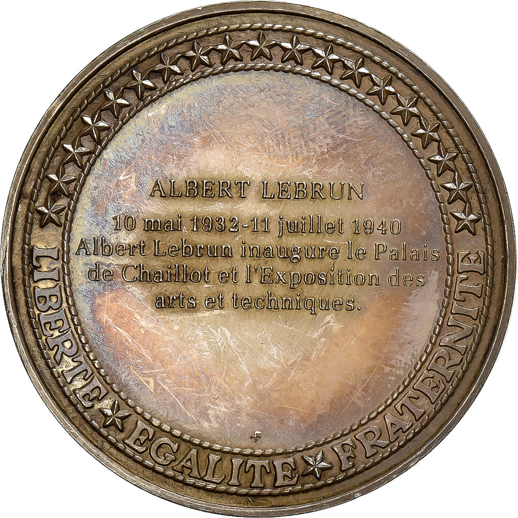 Francia, medaglia, Albert Lebrun, Président de la République, Argento, BB+