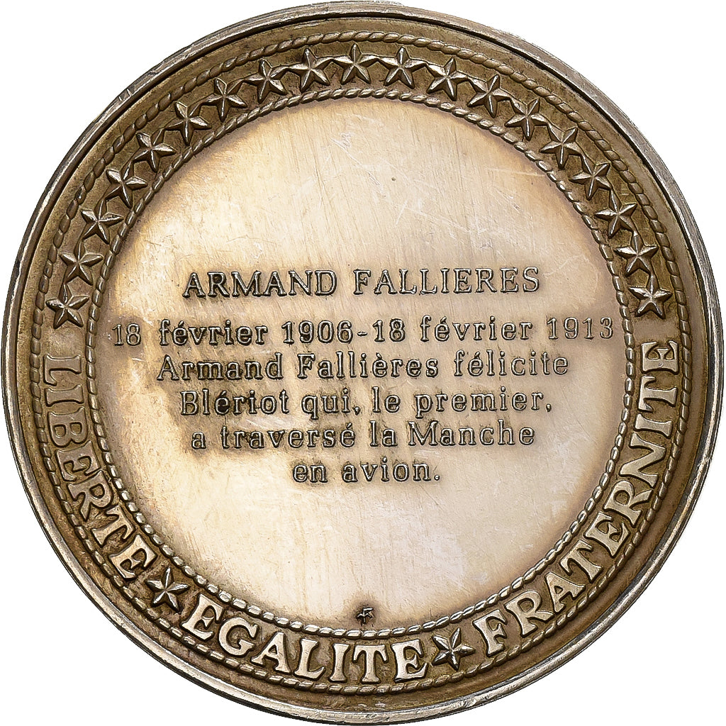 França, medalha, Les Présidents de la République, Armand Fallières, Prata