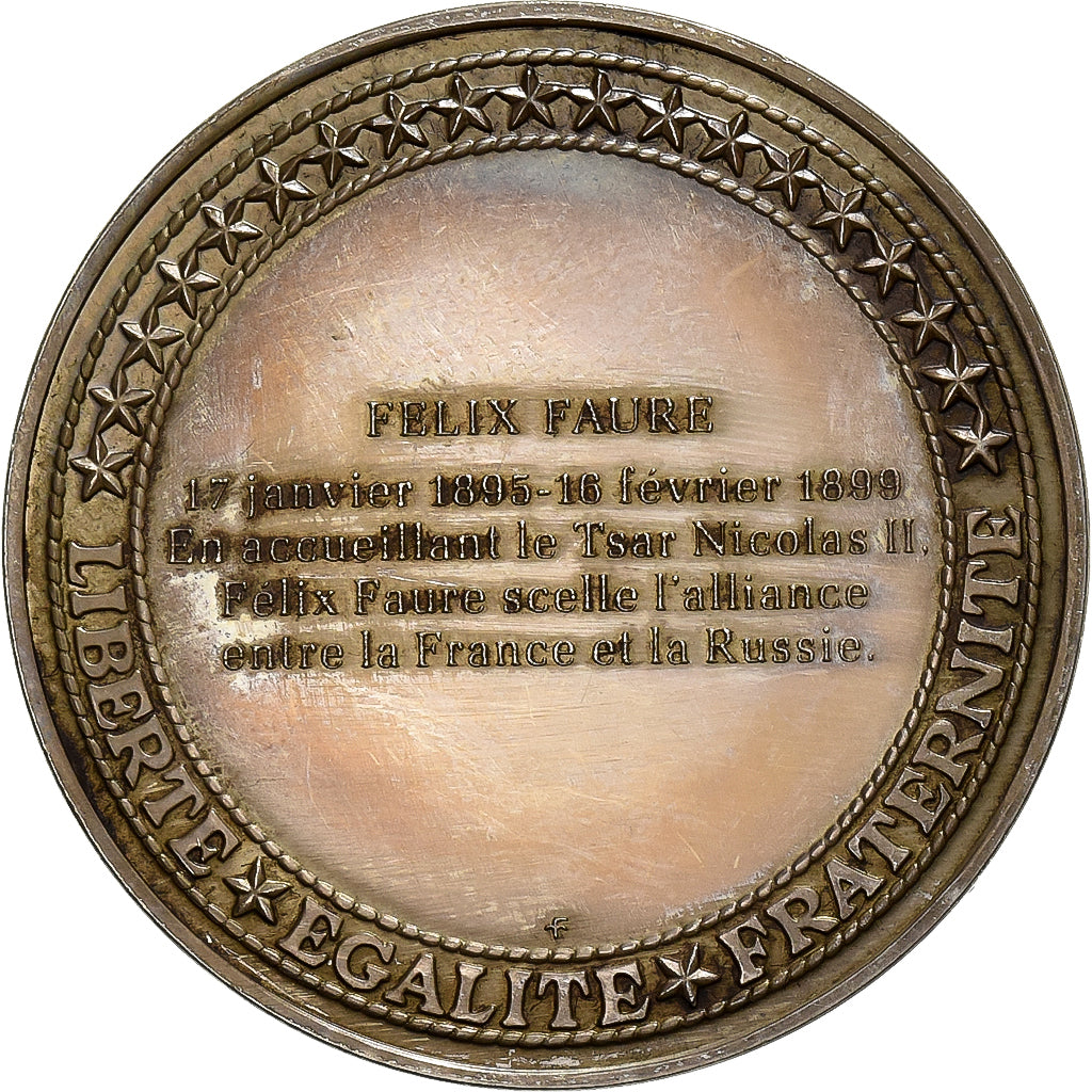 Francia, medaglia, Les Présidents de la République, Félix Faure, Argento, BB+