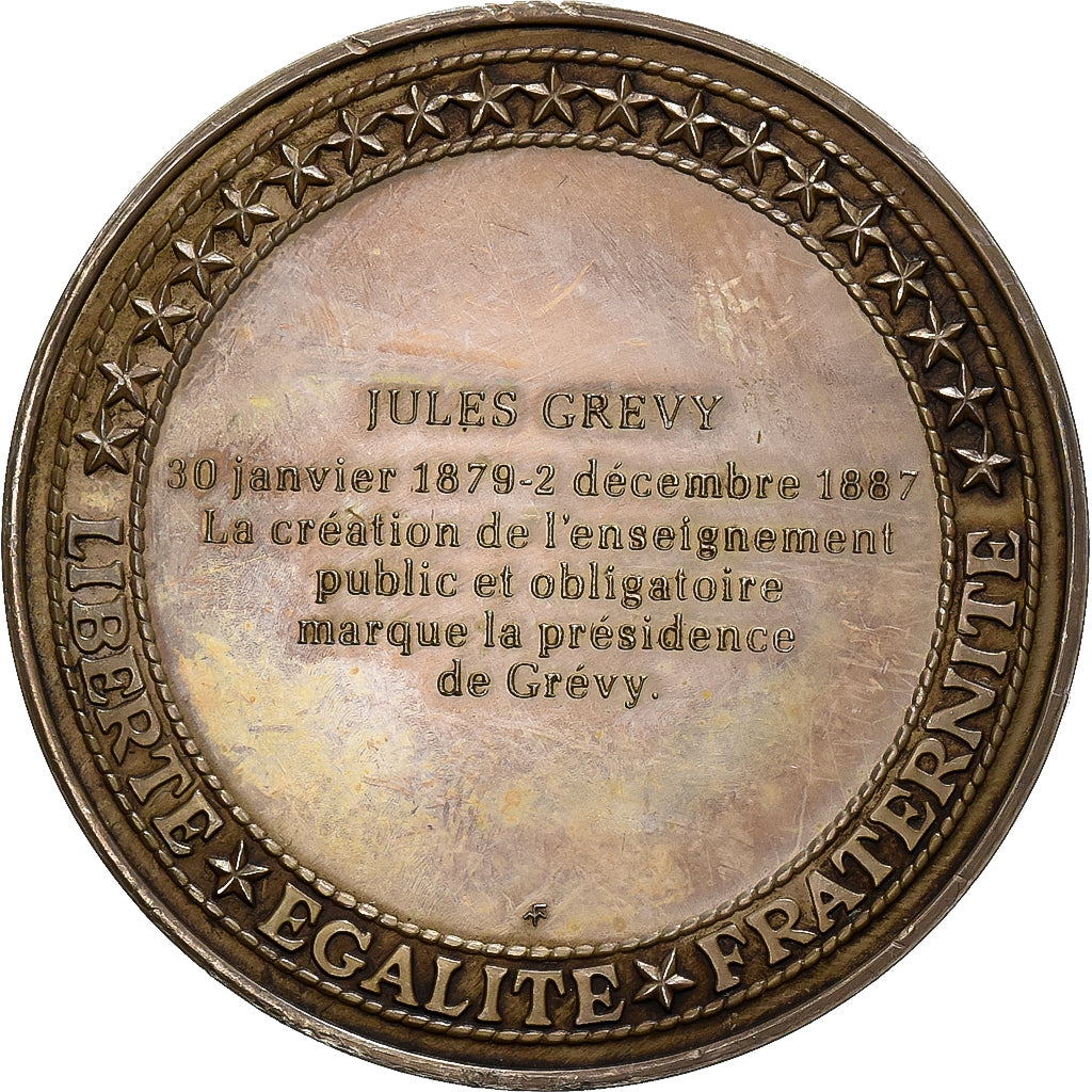 Frankrijk, Medaille, Jules Grévy, Président de la République, Zilver, ZF+