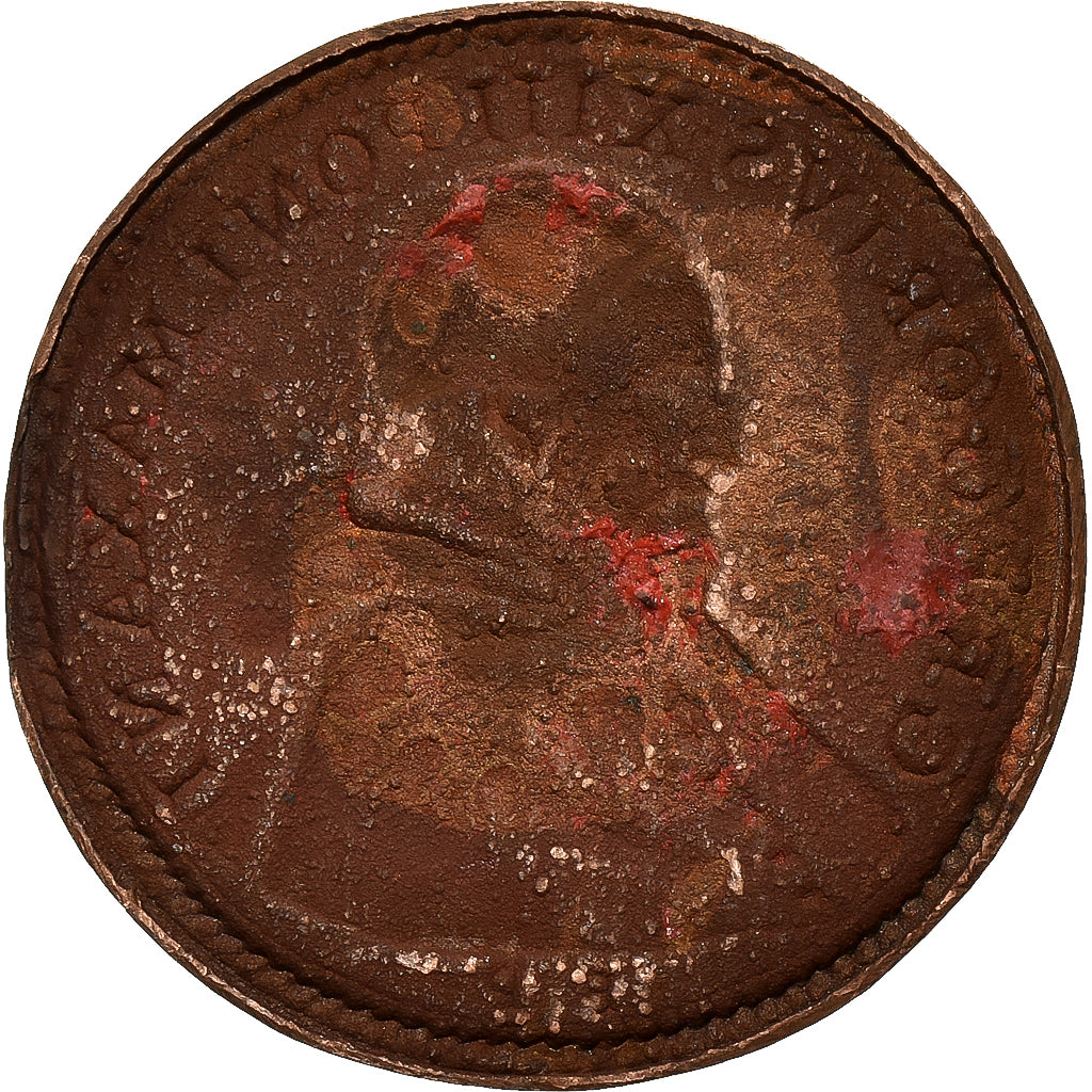 CIUDAD DEL VATICANO, medalla, Grégoire XIII, Latón, Cliché Uniface, MBC