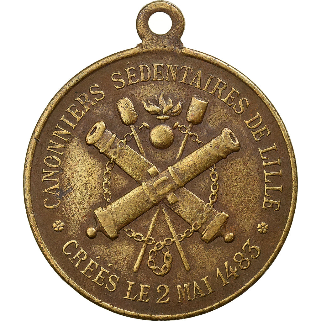 Frankrijk, Medaille, Canonniers Sédentaires de Lille, 4ème Centenaire, 1883