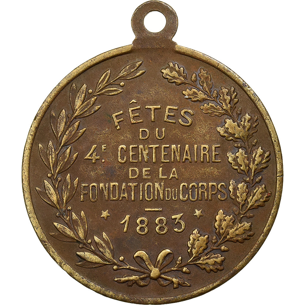 Frankrijk, Medaille, Canonniers Sédentaires de Lille, 4ème Centenaire, 1883