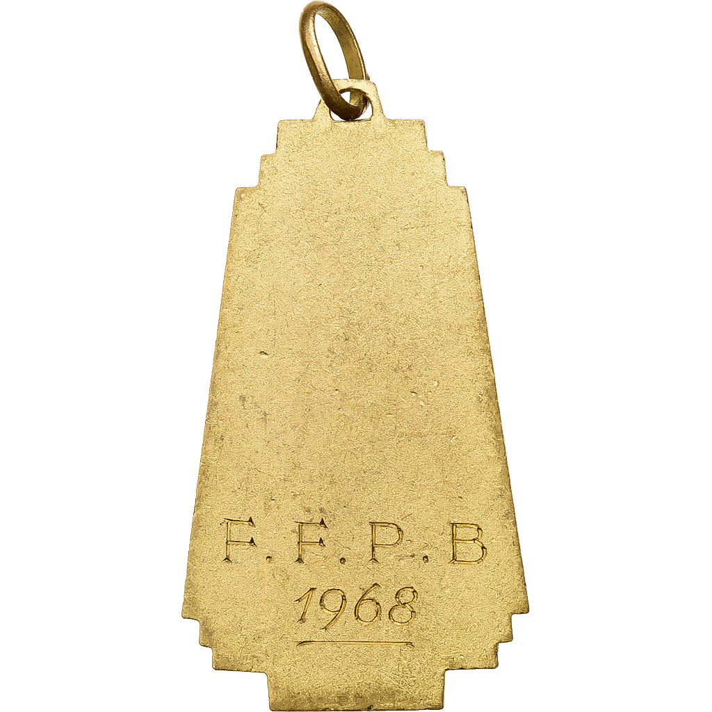 France, Médaille, Fédération Française de Pelote Basque, 1968, Laiton, TTB+