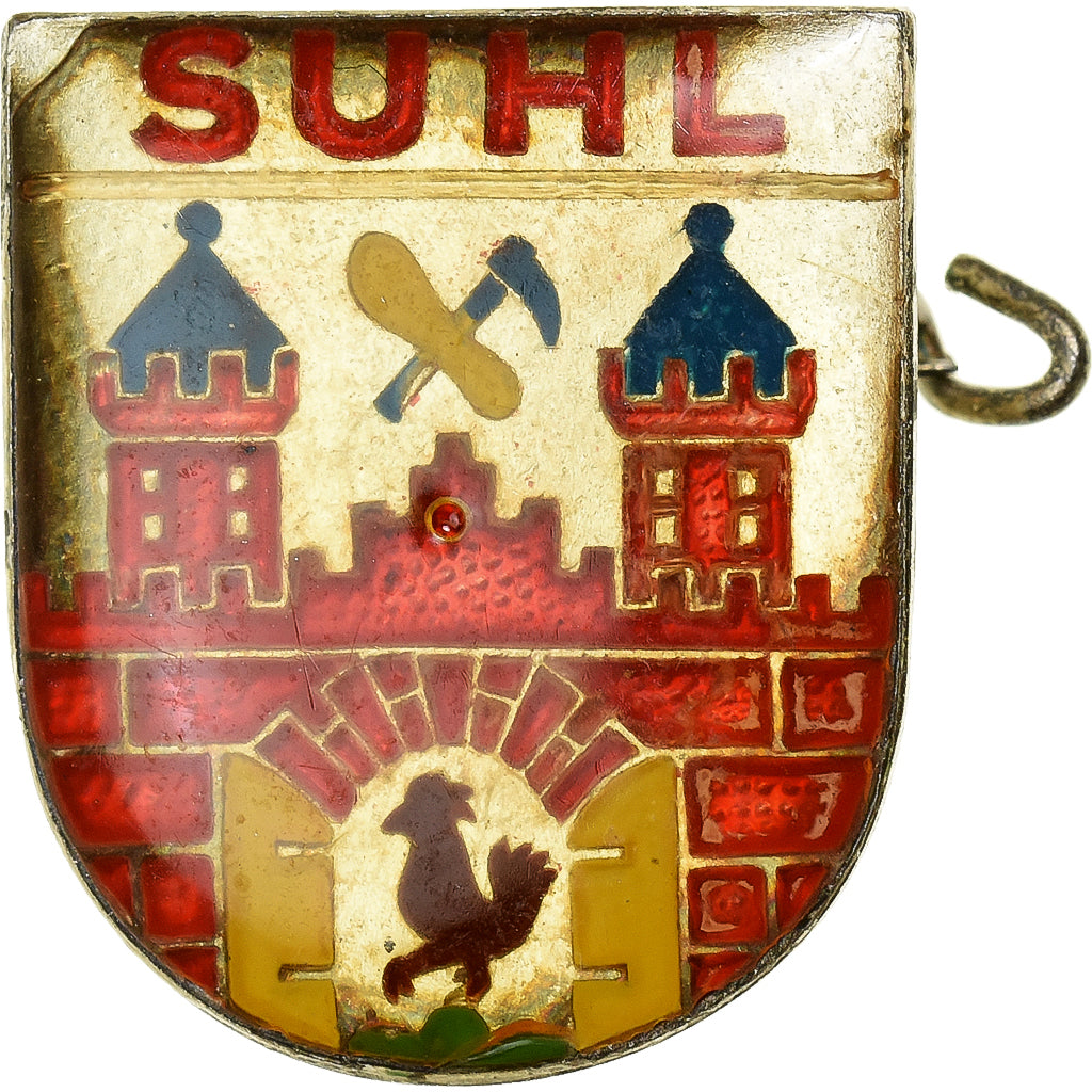 Germany, Broche, Ville de Suhl, Métal, AU(55-58)