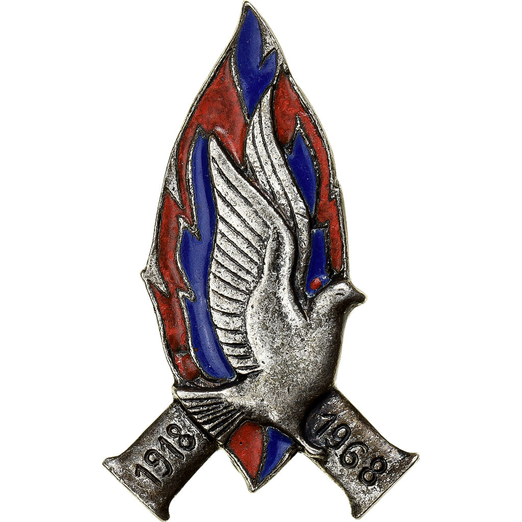 Francia, Broche, Cinquantenaire de l'armistice de 1918, 1968, Métal, MBC