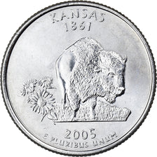 Stati Uniti, Quarter, Quarter Dollar, 2005, Denver, Kansas 1861, Rame ricoperto