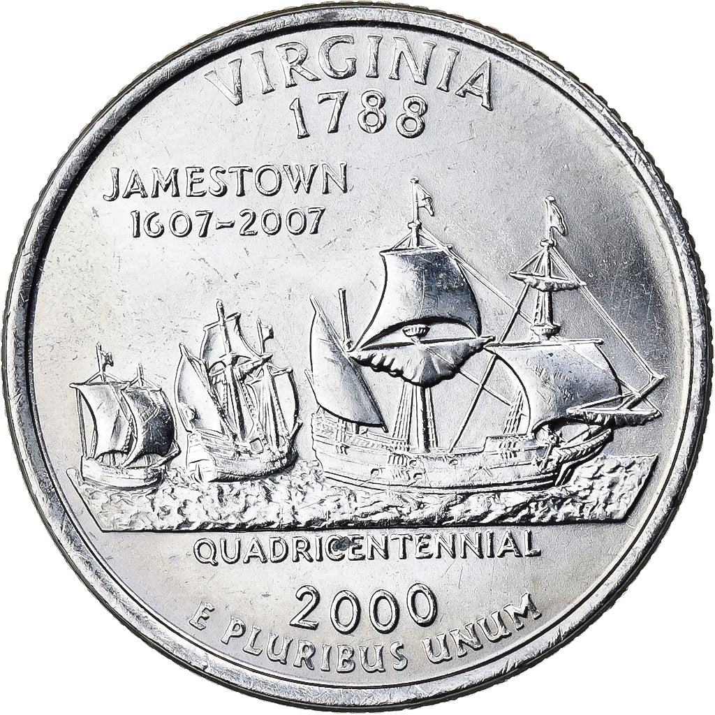 Estados Unidos da América, Quarter, Quarter Dollar, 2000, Denver, Virginia