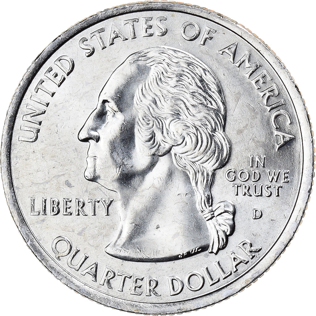 United States, Quarter, Quarter Dollar, 2002, Denver, Ohio 1803, Copper-Nickel